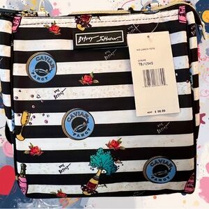 Betsey Johnson Caviar & Champagne Lunch Tote NWT🥂 🐟🌹